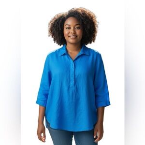 Chico’s 💯% linen pullover shirt